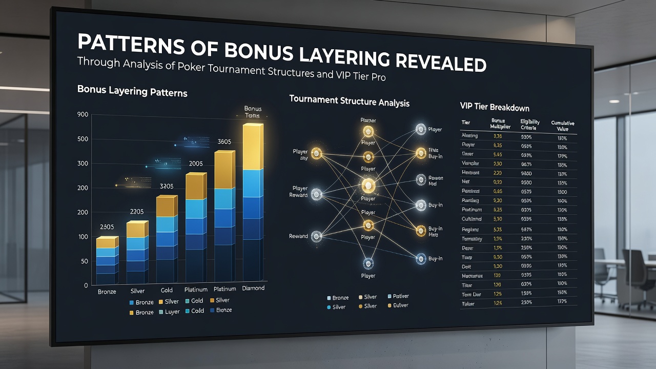 Diagramme und Datenvisualisierungen zu VIP-Tier-Progressionen und Bonus-Schichtungen in Pokerturnieren