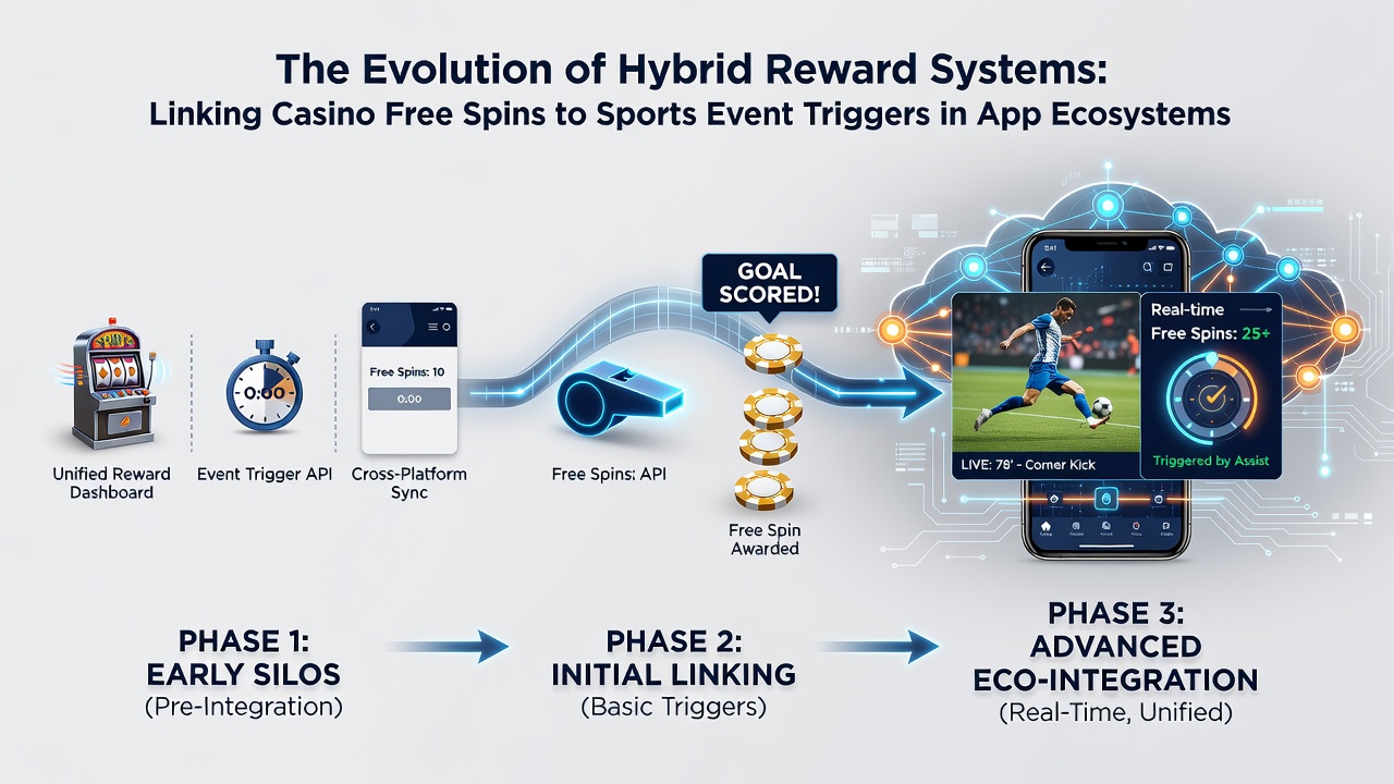 Darstellung von Sportevent-Triggern und Free-Spin-Integration in App-Ökosystemen